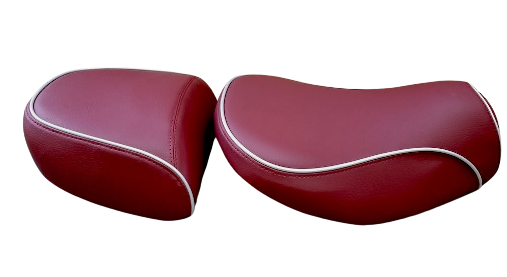 Vespa LXV Matte Merlot Burgundy with Piping