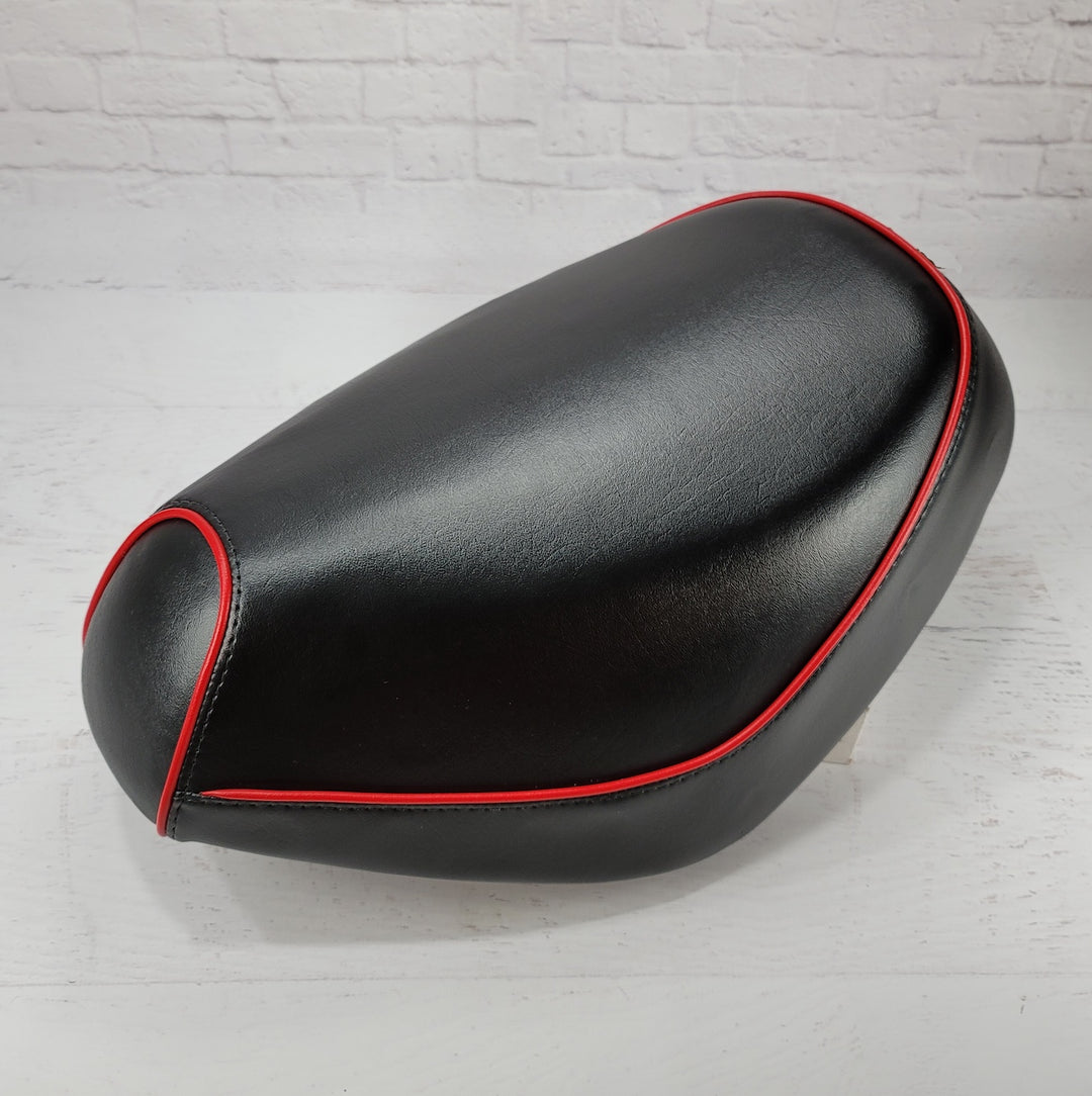 Honda Elite SA50 Seat Cover - Satin Black with Piping, Waterproof
