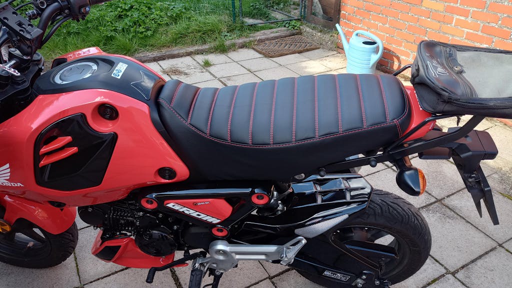 READY TO SHIP! 2022 - 2026 Honda Grom Tuck and Roll Seat Cover Padded