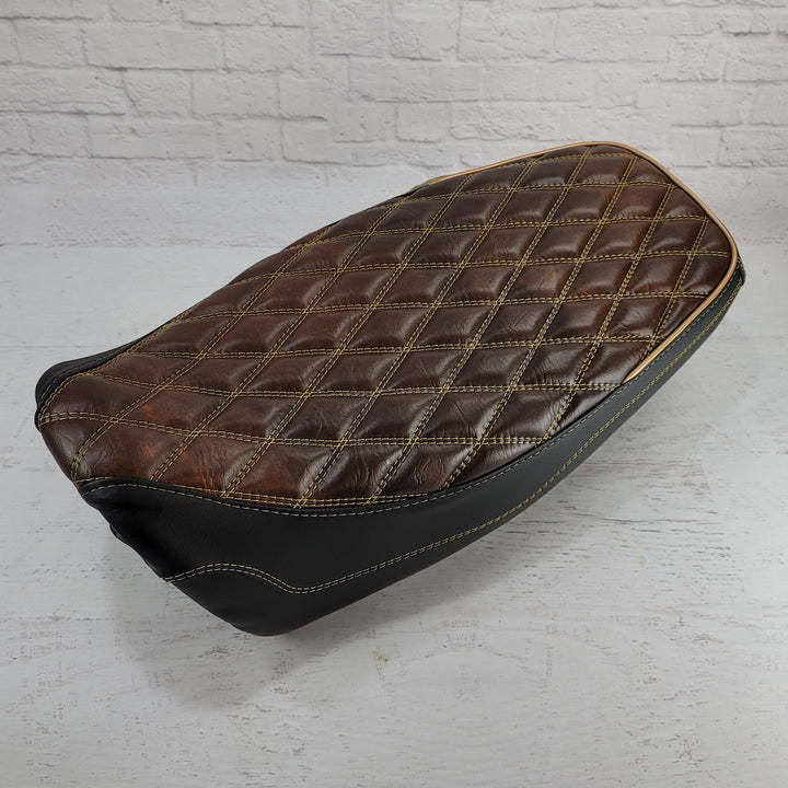 Honda Grom Seat Cover 2013 - 2025 Tobacco and Black Double Diamond