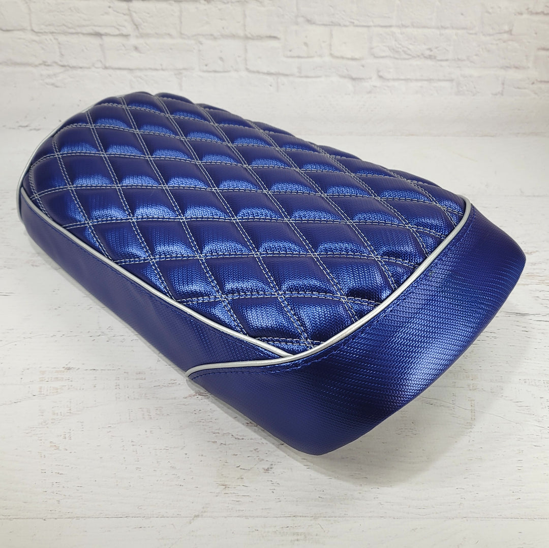 Maddog Blue Diamond Seat Cover Double Diamond with Piping, Gen IV Gen V