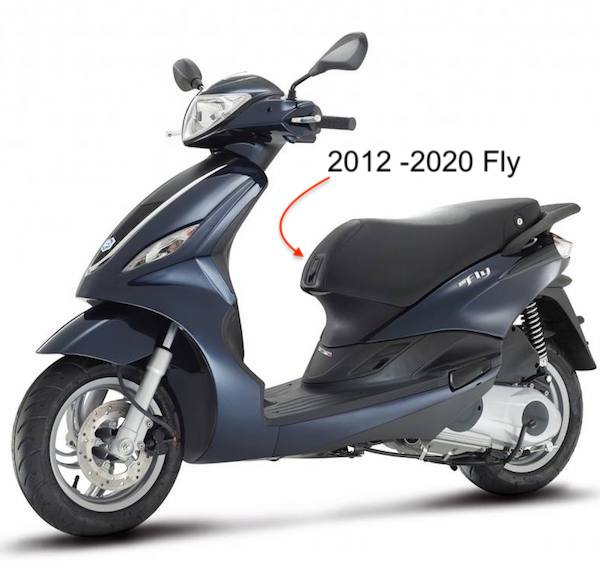 READY TO SHIP!  Piaggio Fly Matte Black Seat Cover 50 - 150