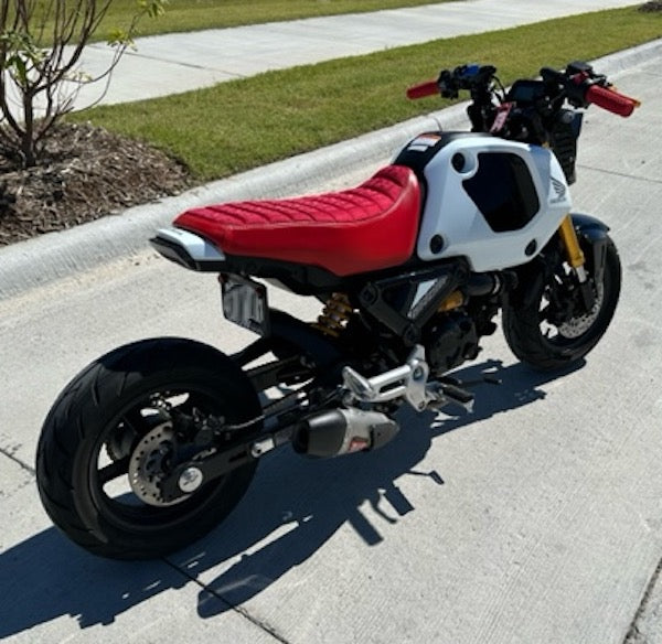 2022 - 2026 RED BRIDE Honda Grom Seat Cover Padded Tuck and Roll MSX125