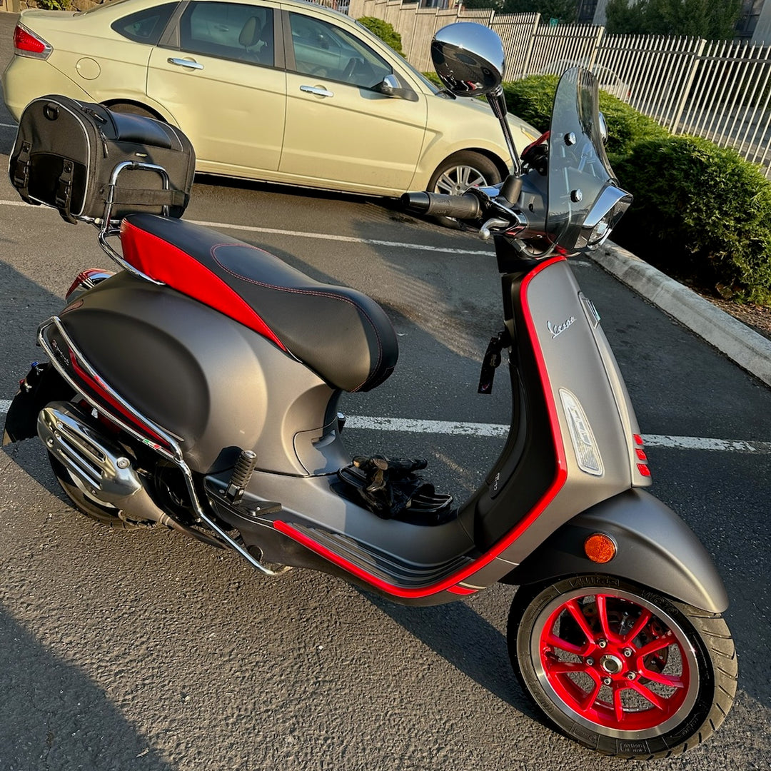 Vespa Sprint / Primavera Seat Cover Back and Red
