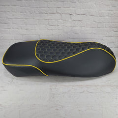 Vespa GTS 250 / 300 HEXAGON / Honeycomb with piping Seat Cover Handmade in the USA