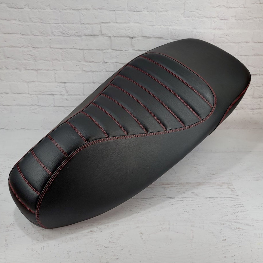 Vespa GTS padded black seat cover by Cheeky Seats