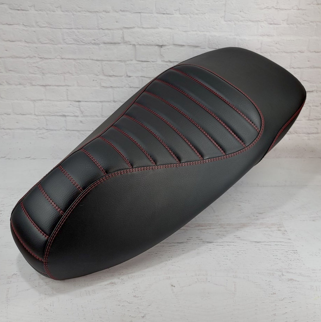 Vespa GTS 250 / 300 Black Tuck and Roll Seat Cover Choose your Stitch Color