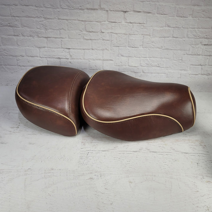 Vespa LXV Padded Distressed Whiskey Brown with Piping