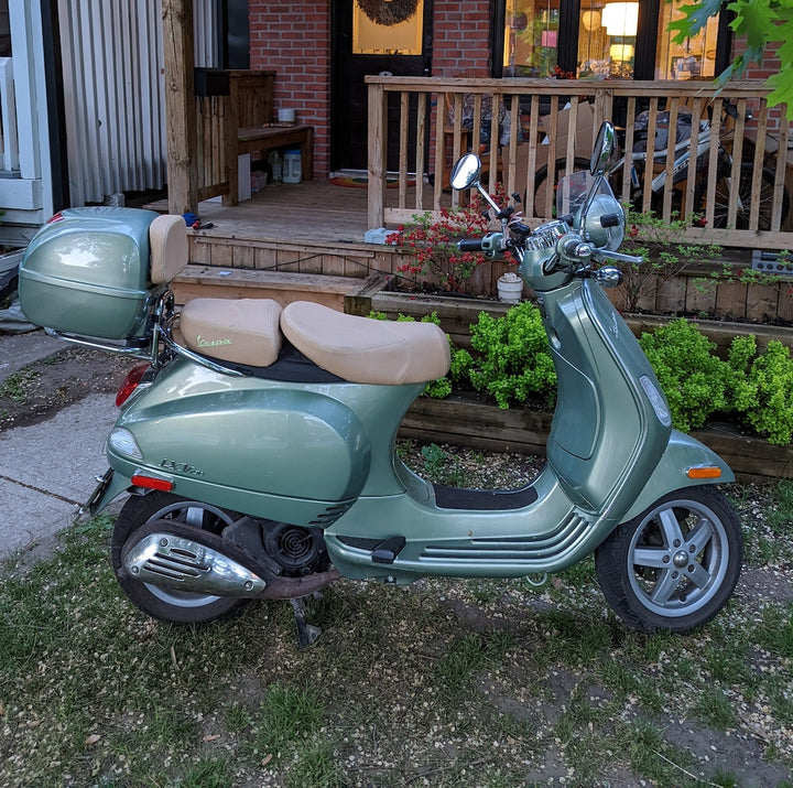 Vespa LXV Matte Camel Tan Seat Cover Handmade