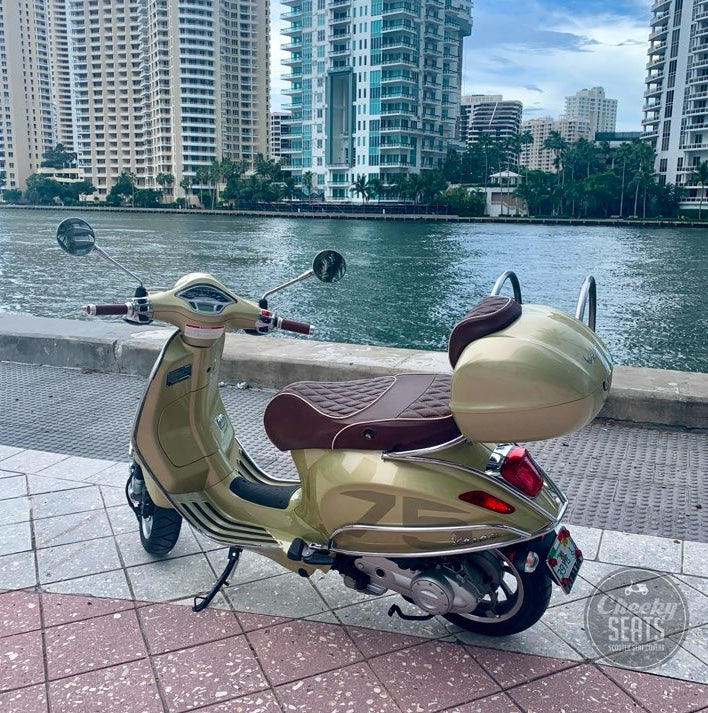 Vespa Sprint / Primavera 50 - 150 Diamond Brown Seat Cover