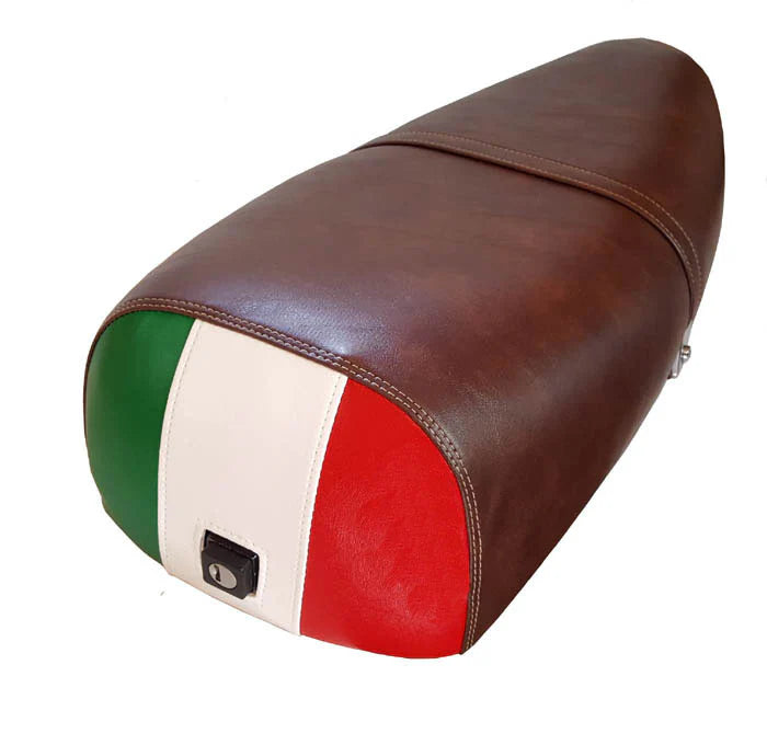 Genuine Stella Seat Cover - Black or Brown with Rear Italian Flag
