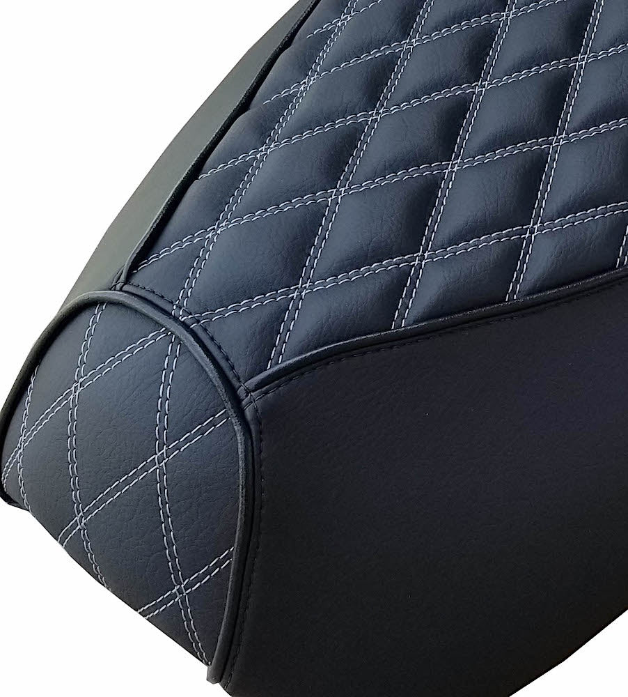 Yamaha Vino 125 Double Diamond Seat Cover with Piping, Handmade