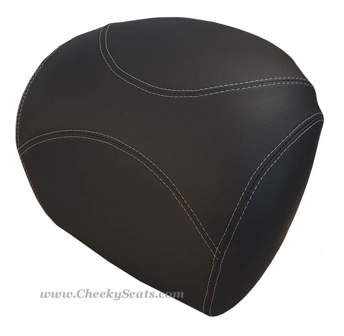 Vespa GTV Black Seat Cover with French Seams