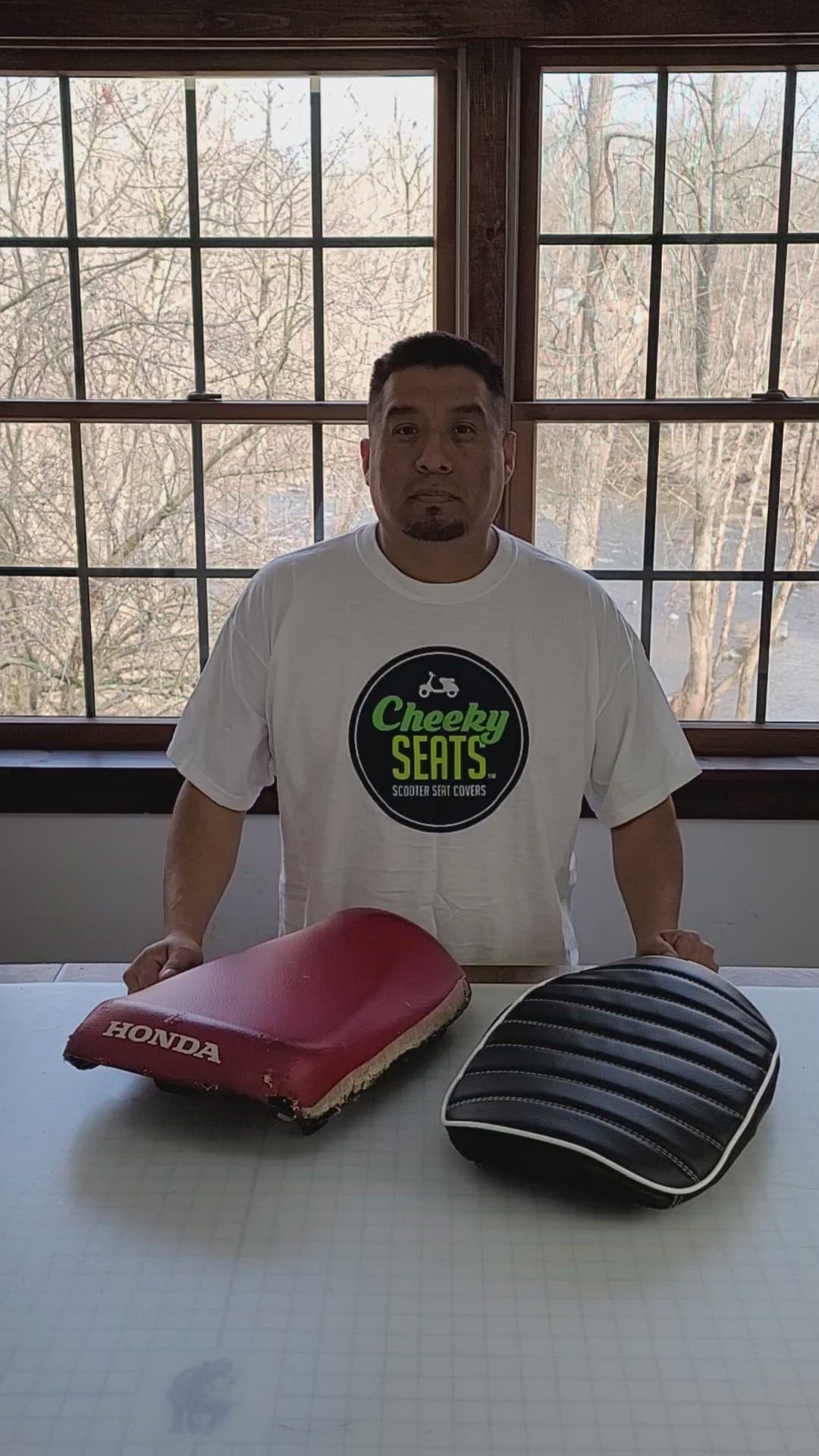 MADE TO ORDER Honda Ruckus Padded Black Tuck and Roll Seat Cover