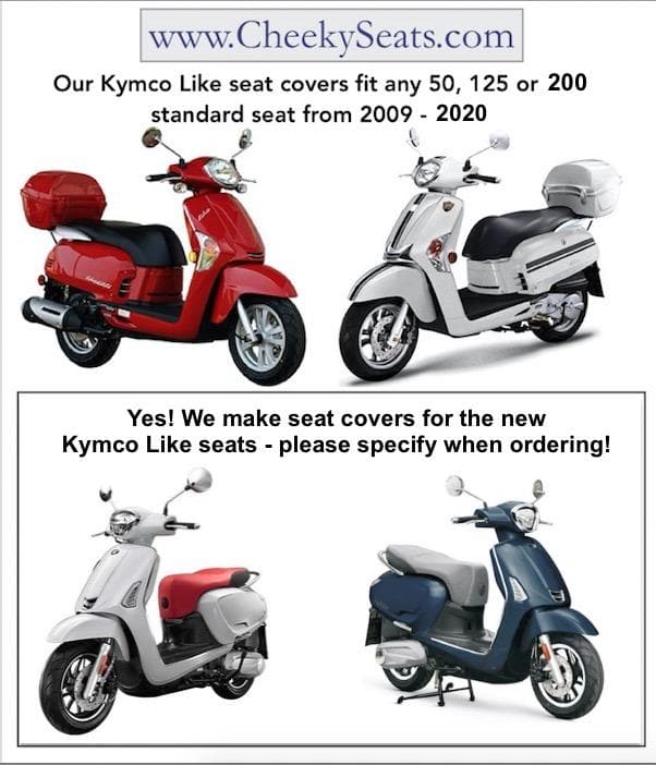 Kymco Like 50 - 200i Classic Black Seat Cover