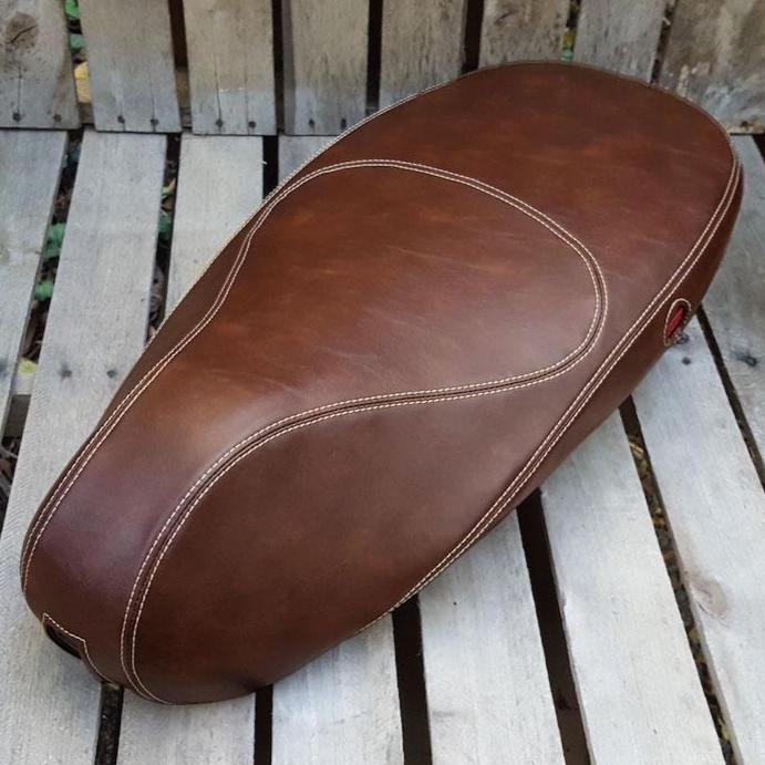 READY TO SHIP!  Vespa Sprint / Primavera Distressed Whiskey Seat Cover