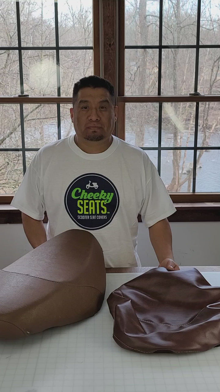 Genuine Buddy matte Cinnamon Brown Scooter Seat Cover